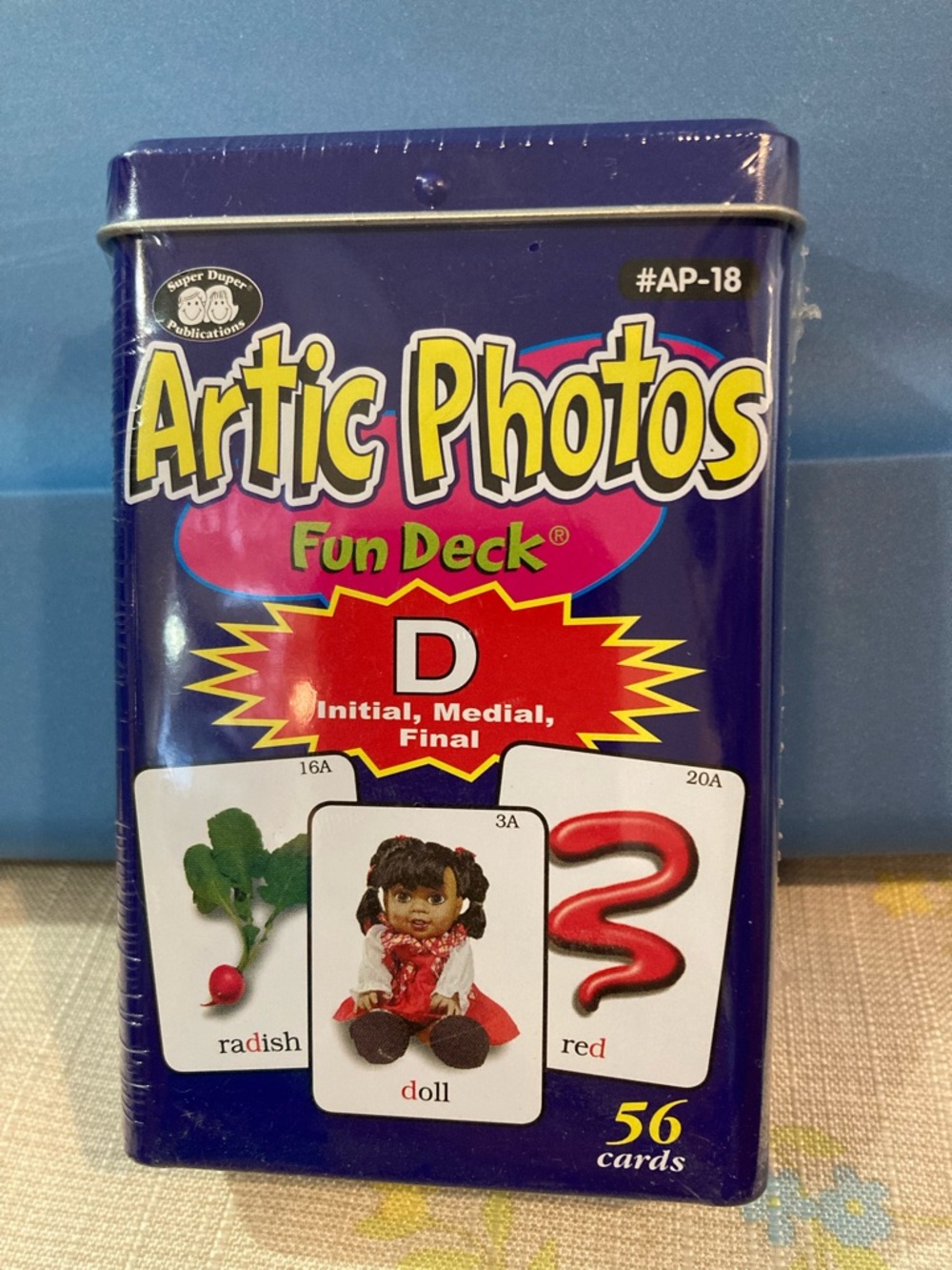 Super Duper Artic Photos Fun Deck D Cards- Initial, Medial, Final New Sealed Tin